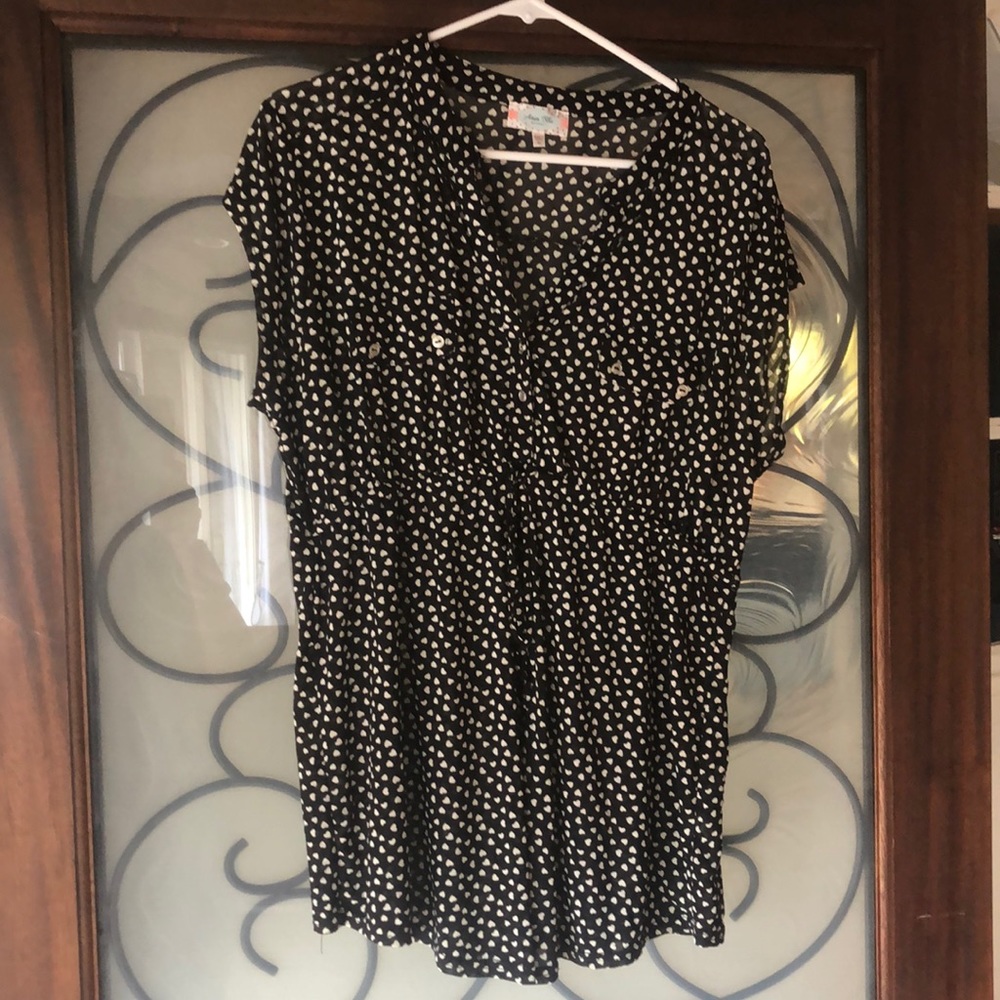 Aria Blu Maternity  XL black & white hearts